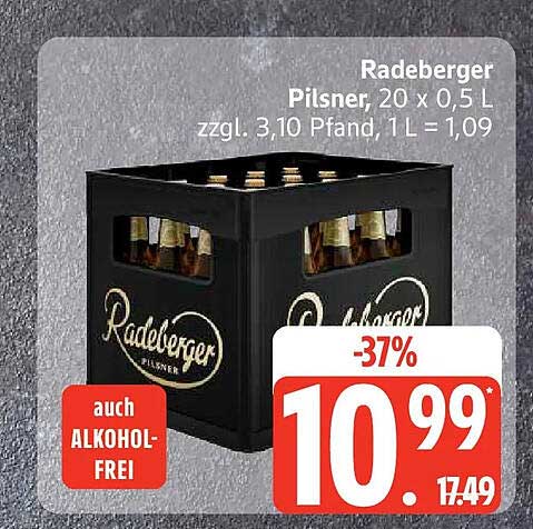 Radeberger Pilsner, 20 x 0,5 L