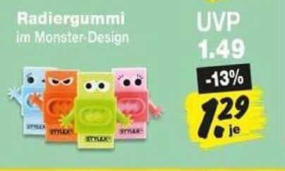 Radiergummi im Monster-Design