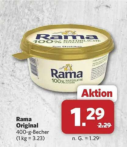 Rama Original 400-g-Becher (1 kg = 3.23)