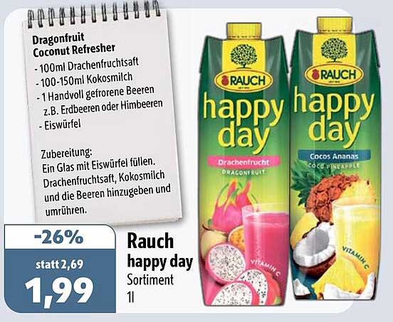 Rauch happy day Sortiment 1l