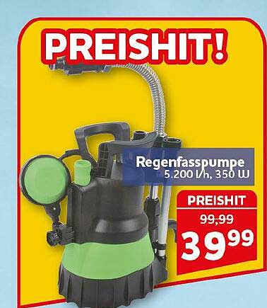 Regenfasspumpe 5.200 l/h, 350 W