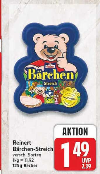 Reinert Bärchen-Streich versch. Sorten 125g Becher