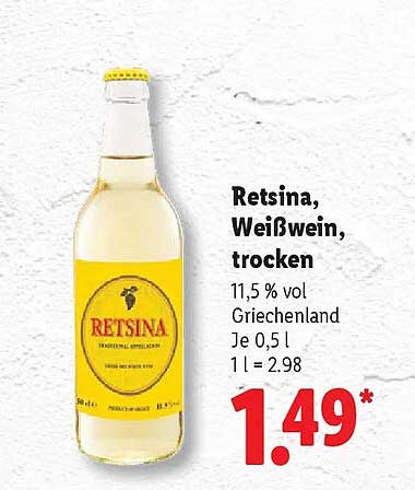 Retsina, Weißwein, trocken