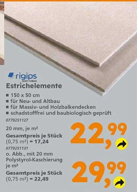 rigips Estrichelemente