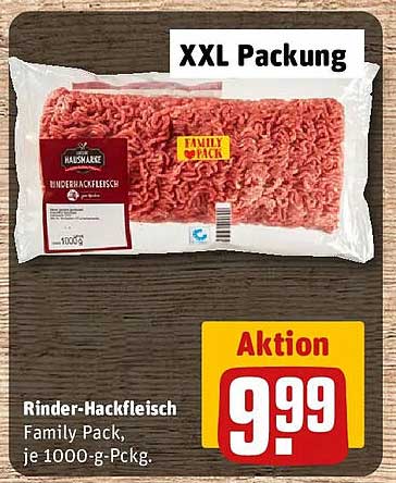 Rinder-Hackfleisch Family Pack, je 1000-g-Pckg.