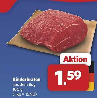 Rinderbraten aus dem Bug 100 g (1 kg = 15.90)
