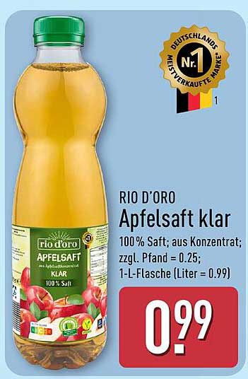 RIO D'ORO Apfelsaft klar