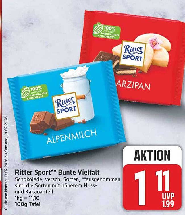 Ritter Sport** Bunte Vielfalt