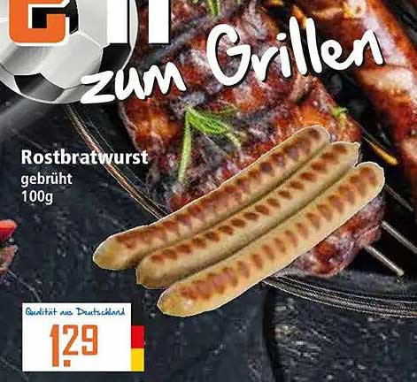 Rostbratwurst gebrüht 100g