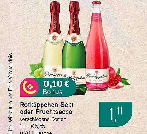 Rotkäppchen Sekt oder Fruchtsecco