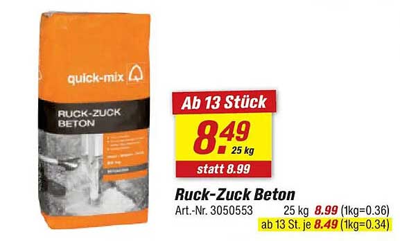 Ruck-Zuck Beton