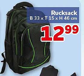 Rucksack B 33 x T 15 x H 46 cm