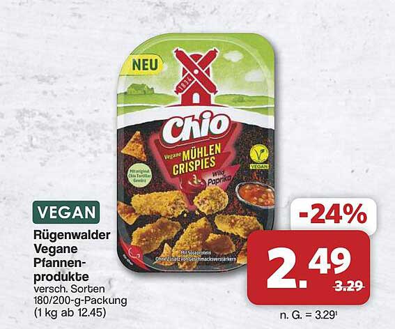 Rügenwalder Vegane Pfannenprodukte versch. Sorten 180/200-g-Packung