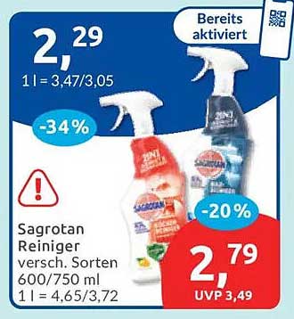 Sagrotan Reiniger versch. Sorten 600/750 ml
