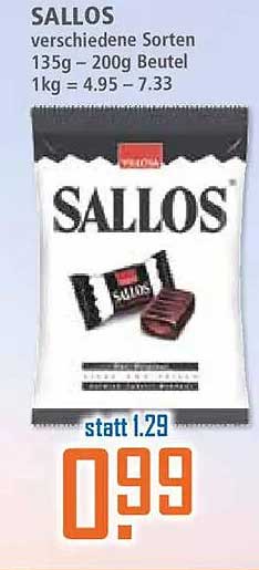 SALLOS verschiedene Sorten 135g – 200g Beutel