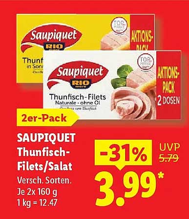 SAUPIQUET Thunfisch-Filets/Salat