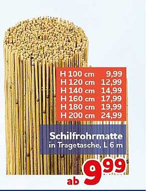 Schilfrohrmatte in Tragetasche, L 6 m