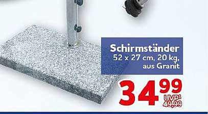 Schirmständer 52 x 27 cm, 20 kg, aus Granit
