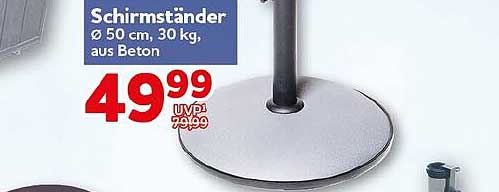 Schirmständer Ø 50 cm, 30 kg, aus Beton