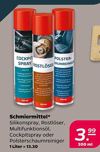 Schmiermittel* Silikonspray, Rostlöser, Multifunktionsöl, Cockpitspray oder Polsterschaumreiniger