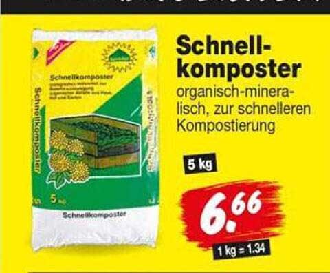 Schnellkomposter organisch-mineralisch, zur schnelleren Kompostierung