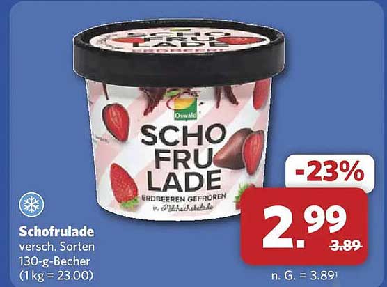 Schofrulade versch. Sorten 130-g-Becher (1 kg = 23.00)