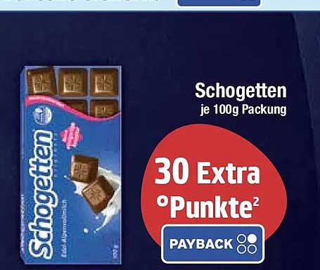 Schogetten je 100g Packung 30 Extra Punkte²