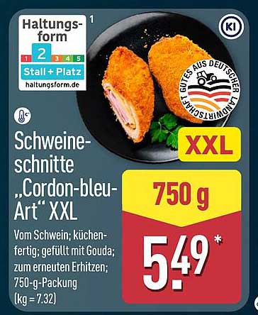 Schweine-schnitte „Cordon-bleu-Art“ XXL