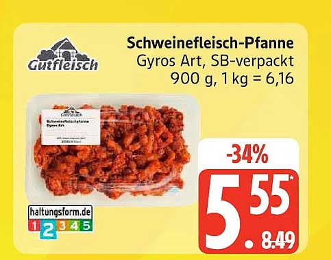 Schweinefleisch-Pfanne Gyros Art, SB-verpackt