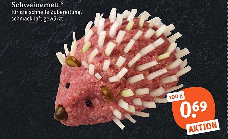 Schweinemett für die schnelle Zubereitung, schmackhaft gewürzt