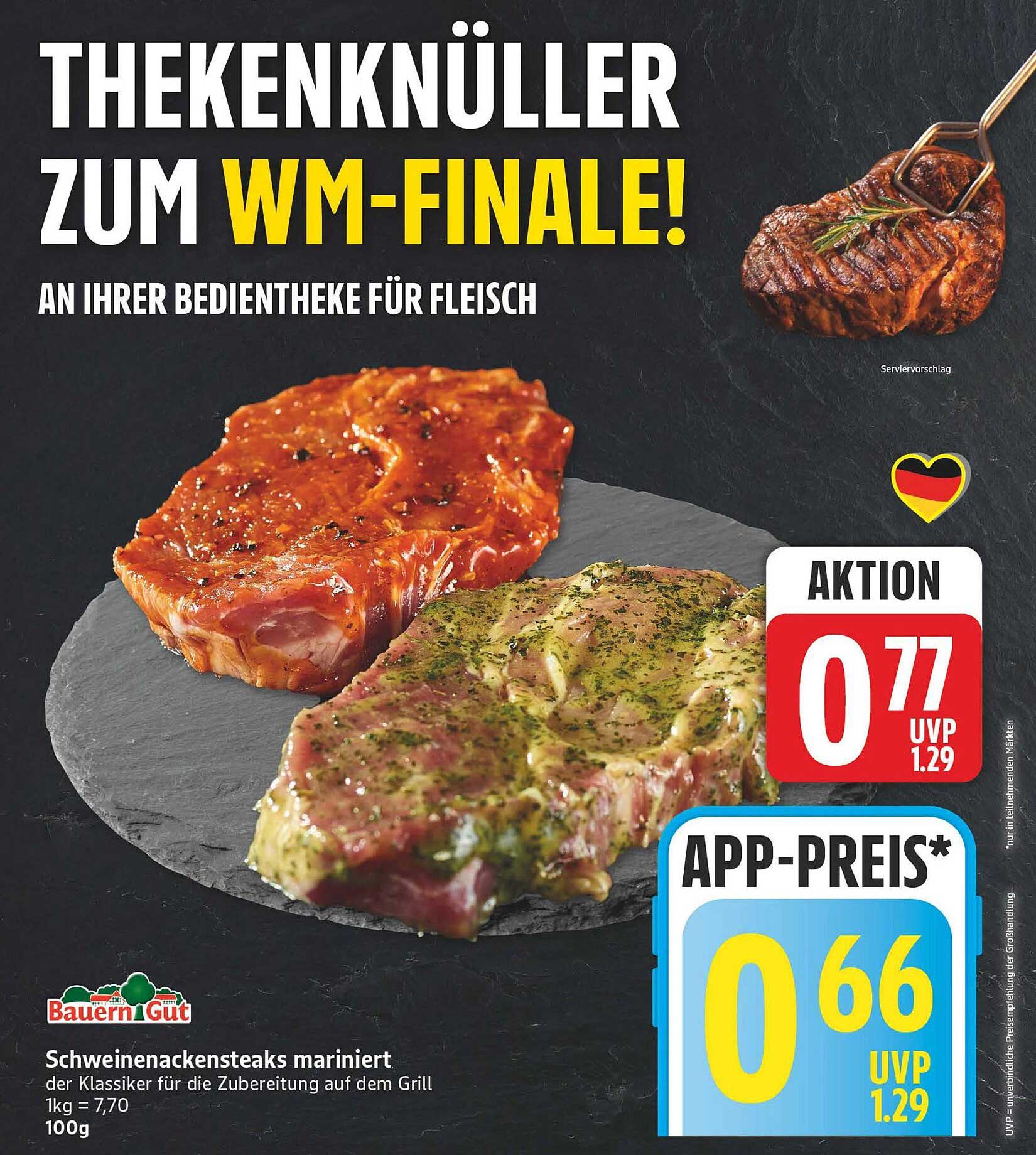 Schweinenackensteaks mariniert
