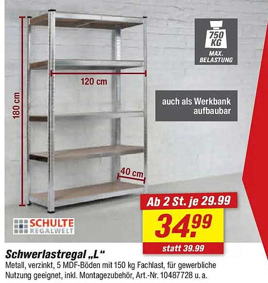 Schwerlastregal „L“