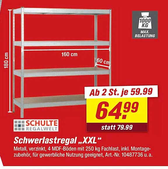 Schwerlastregal „XXL“