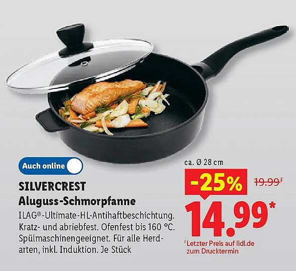 SILVERCREST Aluguss-Schmorpfanne