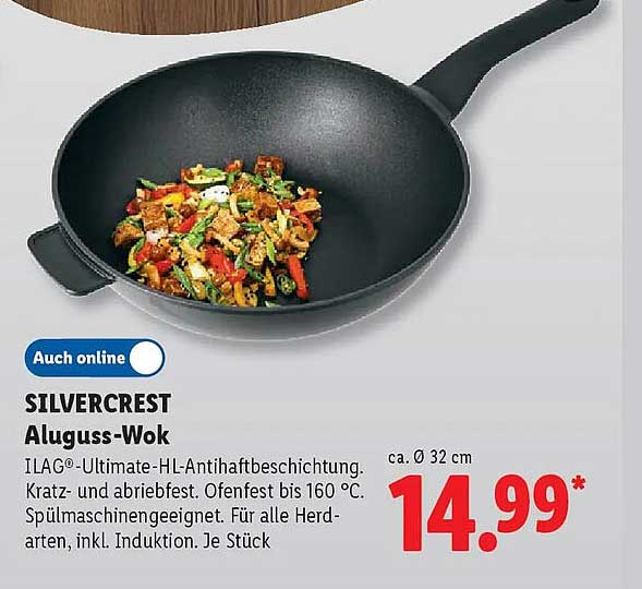SILVERCREST Aluguss-Wok