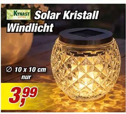Solar Kristall Windlicht