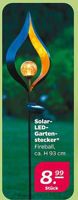 Solar-LED-Gartenstecker* Fireball, ca. H 93 cm