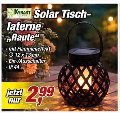 Solar Tisch-laterne „Raute“