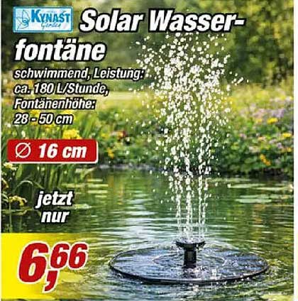 Solar Wasser-fontäne