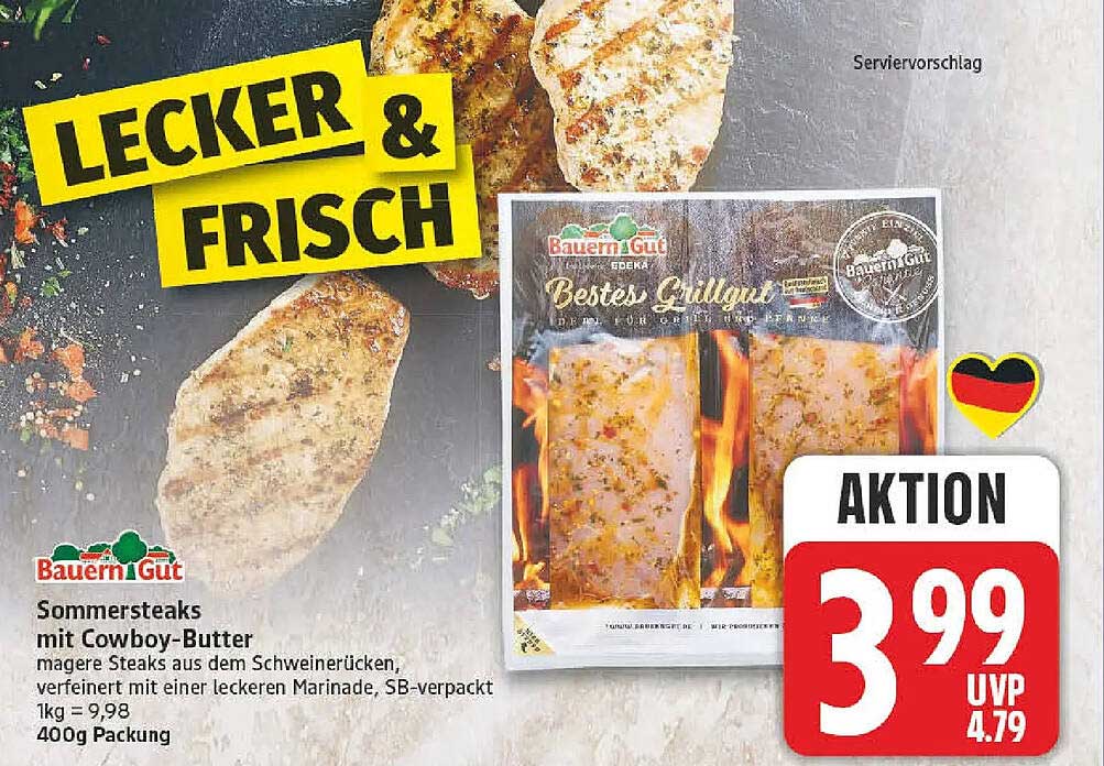 Sommersteaks mit Cowboy-Butter