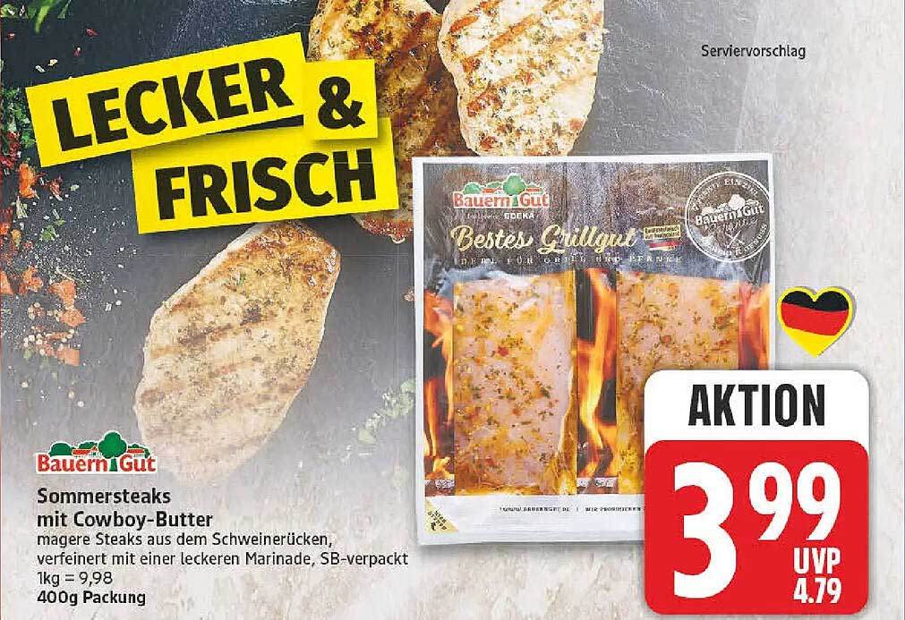 Sommersteaks mit Cowboy-Butter