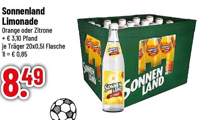 Sonnenland Limonade Orange oder Zitrone