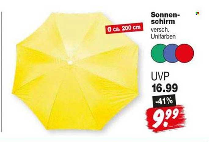 Sonnenschirm versch. Unifarben