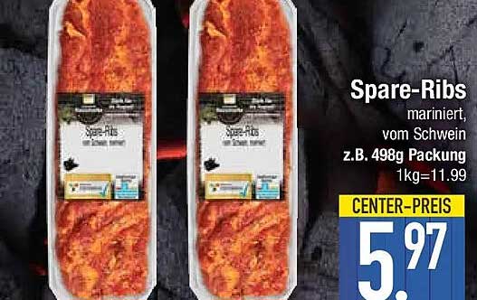 Spare-Ribs mariniert, vom Schwein