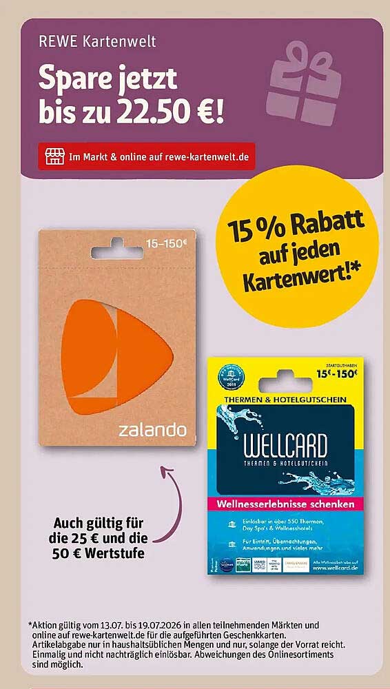 Sparen jetzt bis zu 22.50 €!