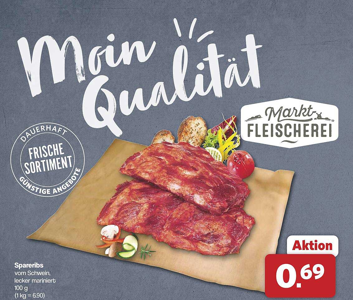 Spareribs vom Schwein, lecker mariniert