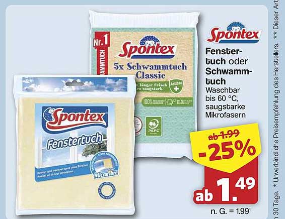 Spontex Fenstertuch oder Schwammtuch
