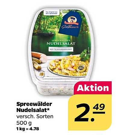 Spreewälder Nudelsalat* versch. Sorten 500 g 1 kg = 4.78