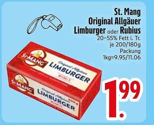 St. Mang Original Allgäuer Limburger oder Rubius