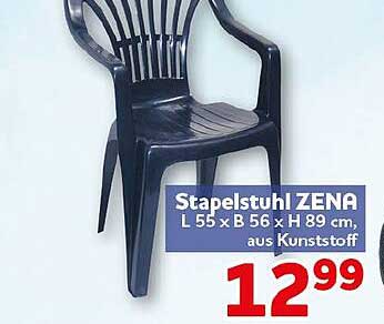 Stapelstuhl ZENA L 55 x B 56 x H 89 cm, aus Kunststoff